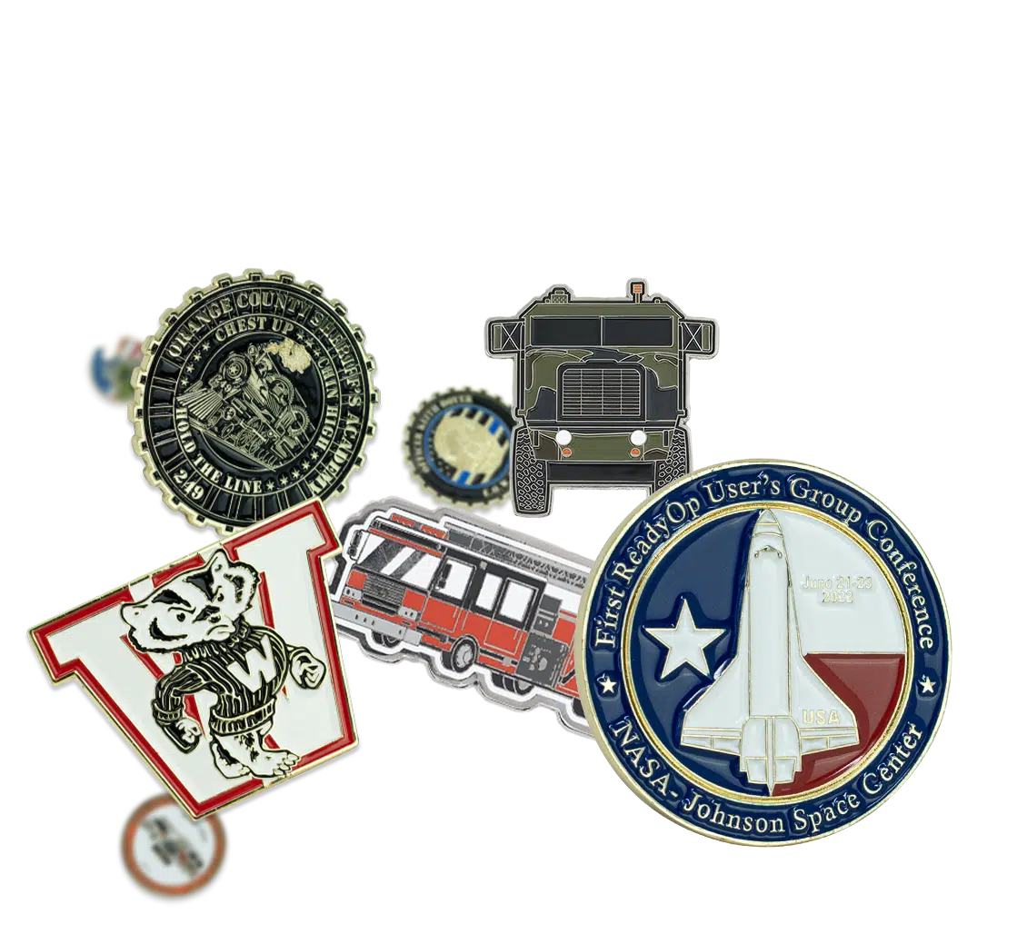 Custom shaped challenge coins